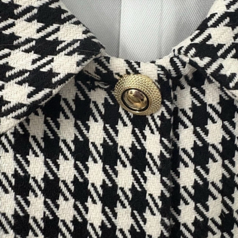Blazer Zara houndstooth golden button .size XS. - Picture 2 of 13